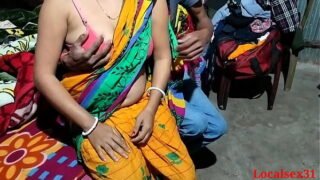 Indian Bengali Milf Aunty Press Boobs And Doggystyle Fucking Pussy By Nephew