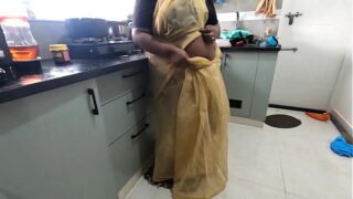 Indian Telugu Bhabhi Gets Her Husband Fucking By Her Devar